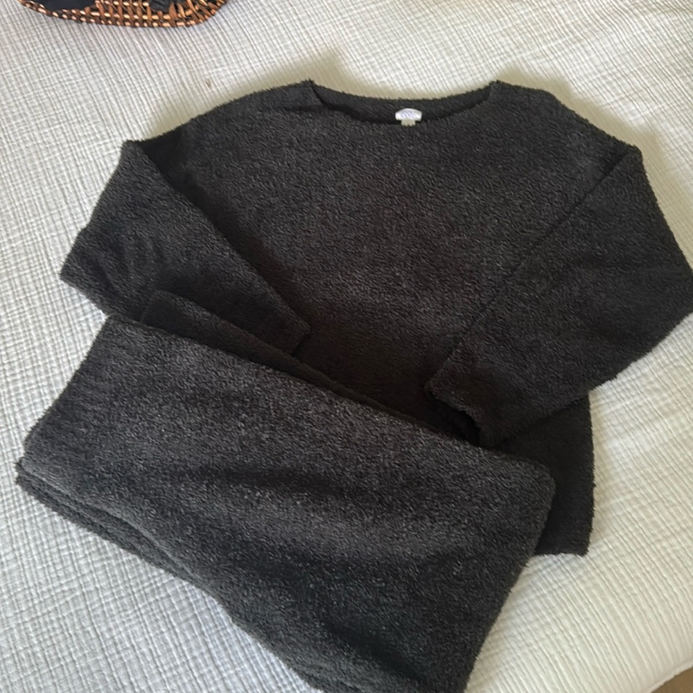 stars above Black Cozy Knit Sweater and Pants Set